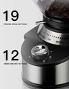 Conical Burr Coffee Grinder, Adjustable Burr Mill with 19 Precise Grind Setting, Stainless Steel Coffee Grinder Electric for Dri