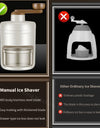 Household Mini Ice Shaver Crusher Snow Cone Portable Manual Crushing Ice Maker Diy Drink Smoothie Ice Block Shredder Machine