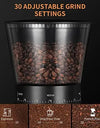 Bean Burr Mill Grinder, Coffee Bean Burr Grinder Electric, Automatic Conical Burr Coffee Grinder With 30 Adjustable Grind Settin