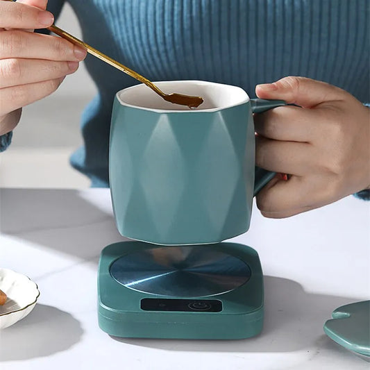 Electric Heated Coaster Coffee Mug Cup Warmer Pad kit USB Powered