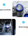 2-in-1 Electric Cooling Heating Cup Beverage Coffee Mug Warmer Cooler Mini Smart Car Refrigerator for Milk Drinks Thermos Cup