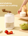2023 New Mini Ice Crusher Hand Operated Shaved Ice Milkshake Maker Household Portable Small Hail Machine Kitchen Tool